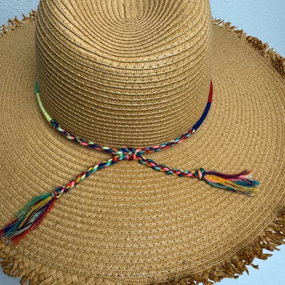 NWOT  Magid Sun Hat Floppy Fringe Wide Brim